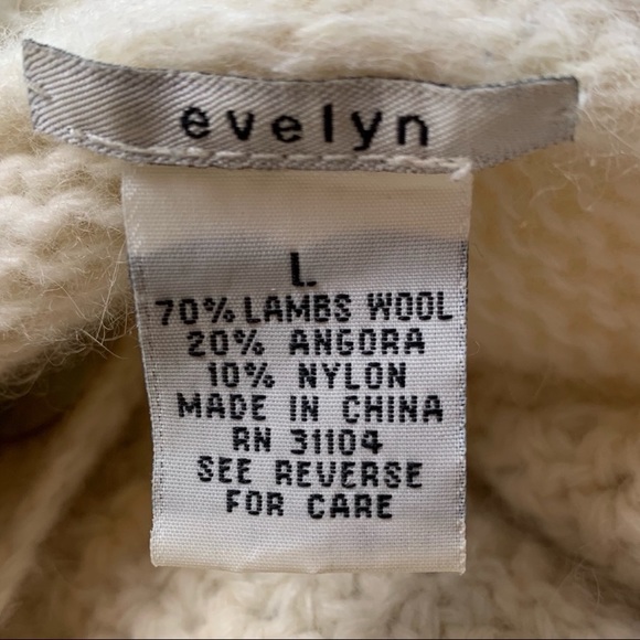 Evelyn Lambswool Cardigan Sweater SZ M - Picture 3 of 6